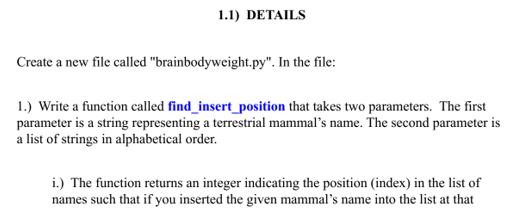 program to implement data reading of body weights of terrestrial mammals in python 1